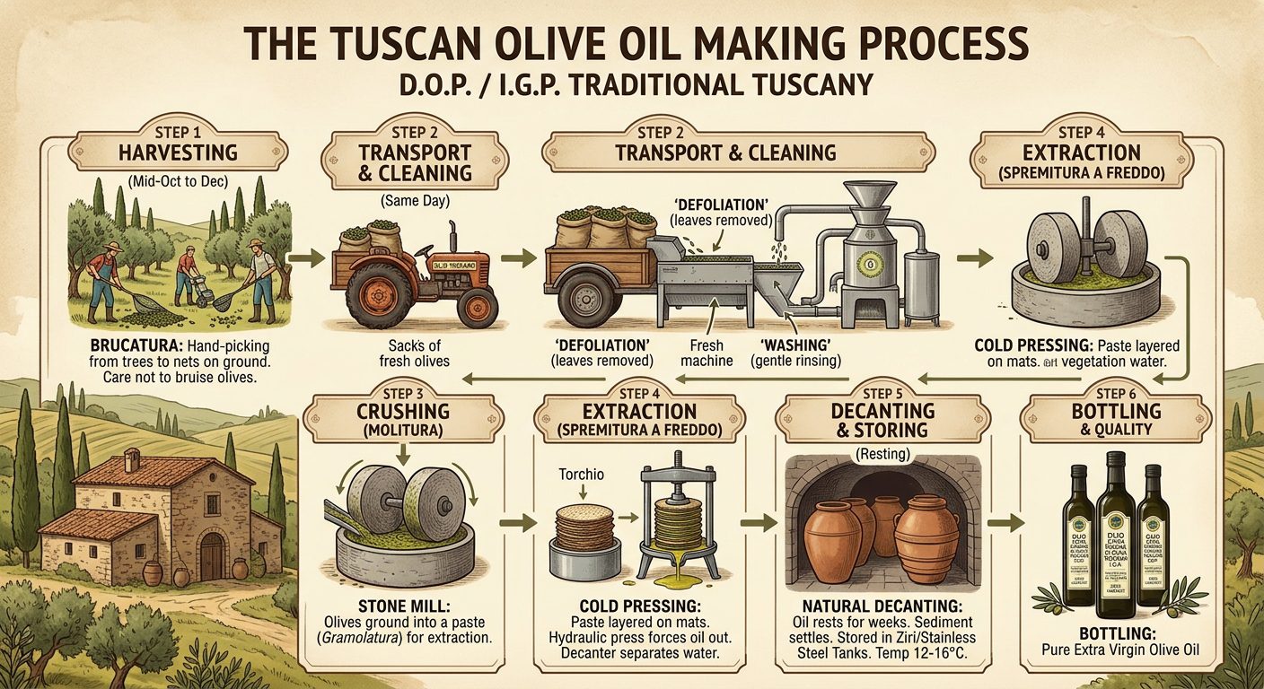 The Tuscan Olive oil making process